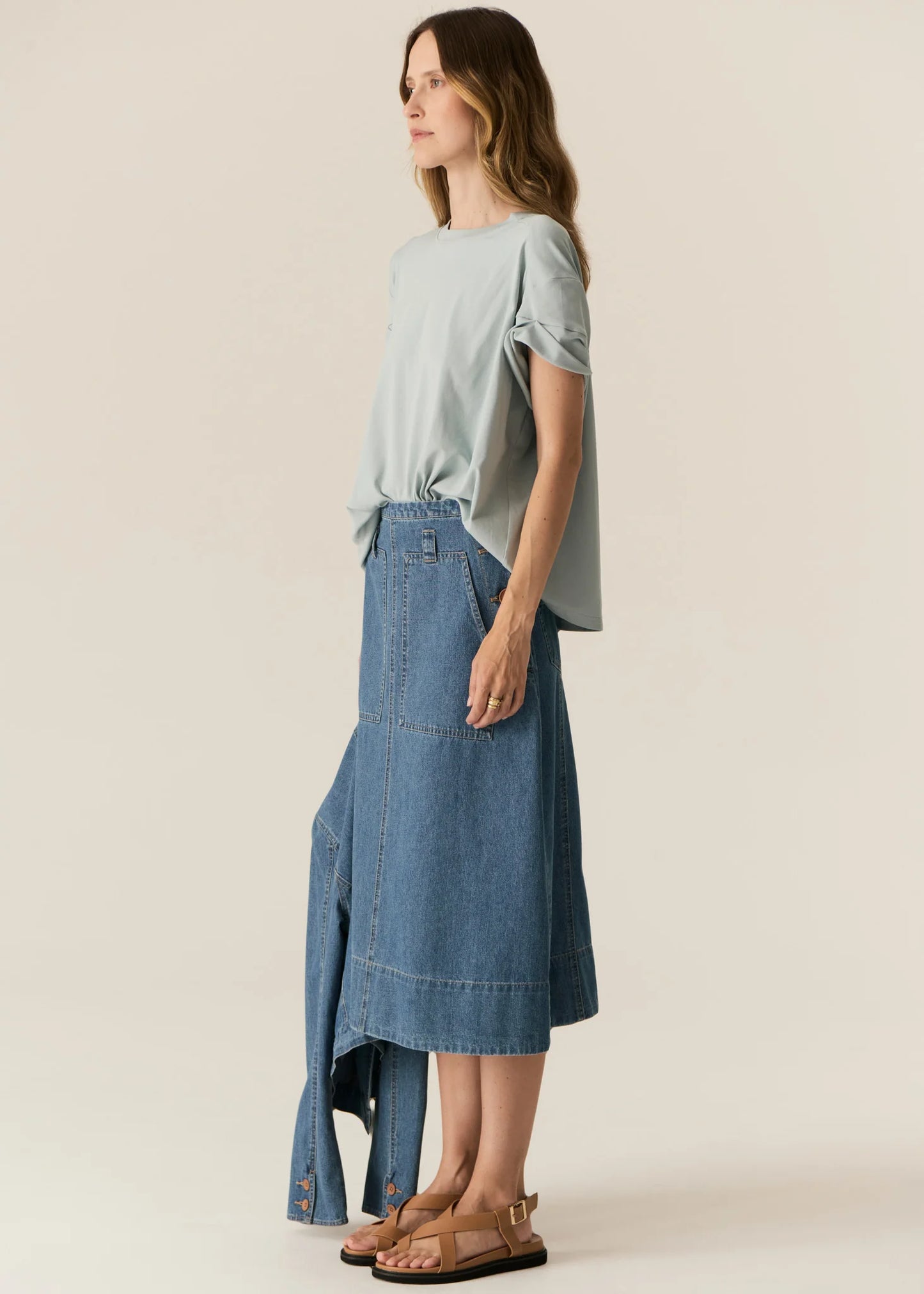 Pol Clothing - Carsen Denim Skirt - Dark Wash