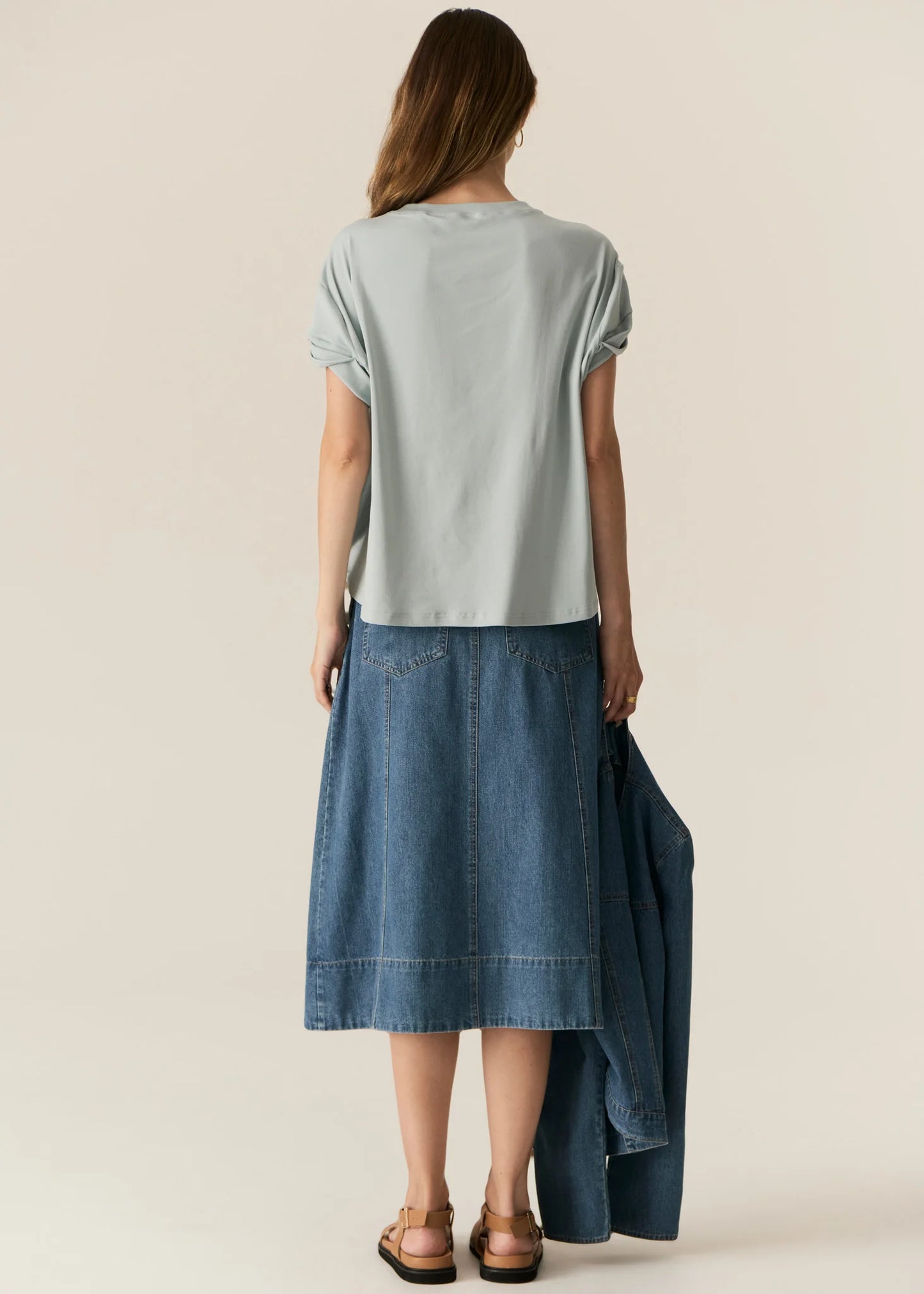 Pol Clothing - Carsen Denim Skirt - Dark Wash