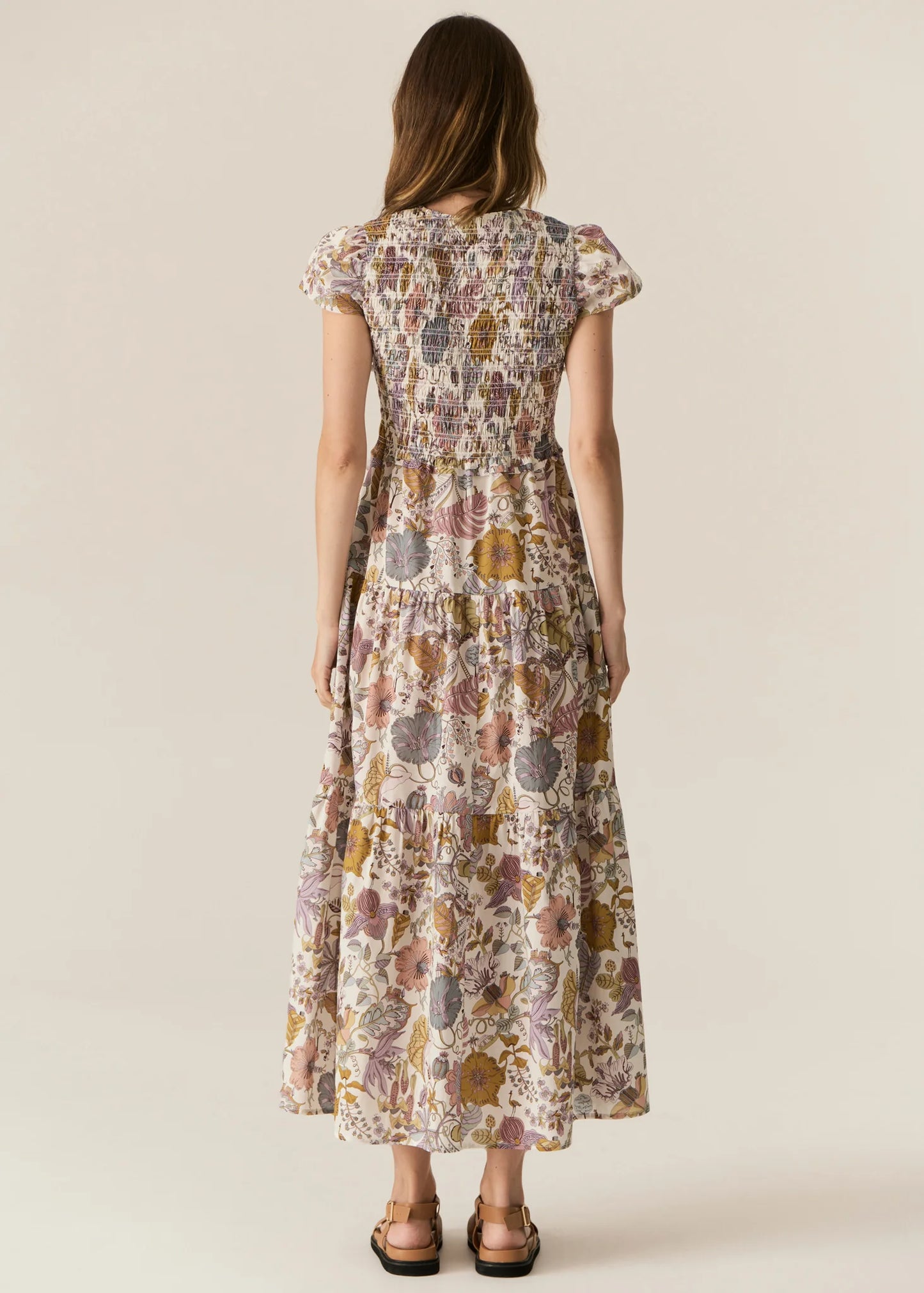 Pol Clothing - Marla Shirred Dress - Marla Print