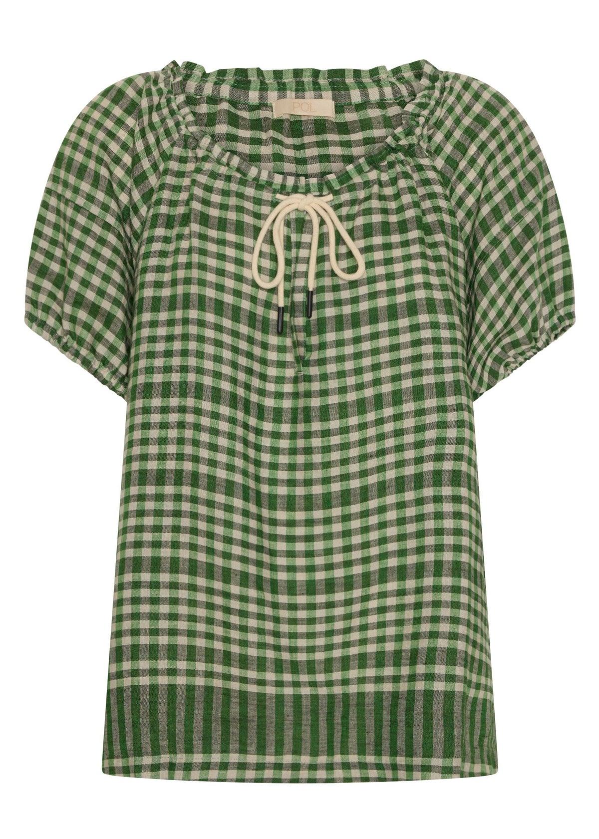 Pol Clothing - Lume Tie Top - Gingham