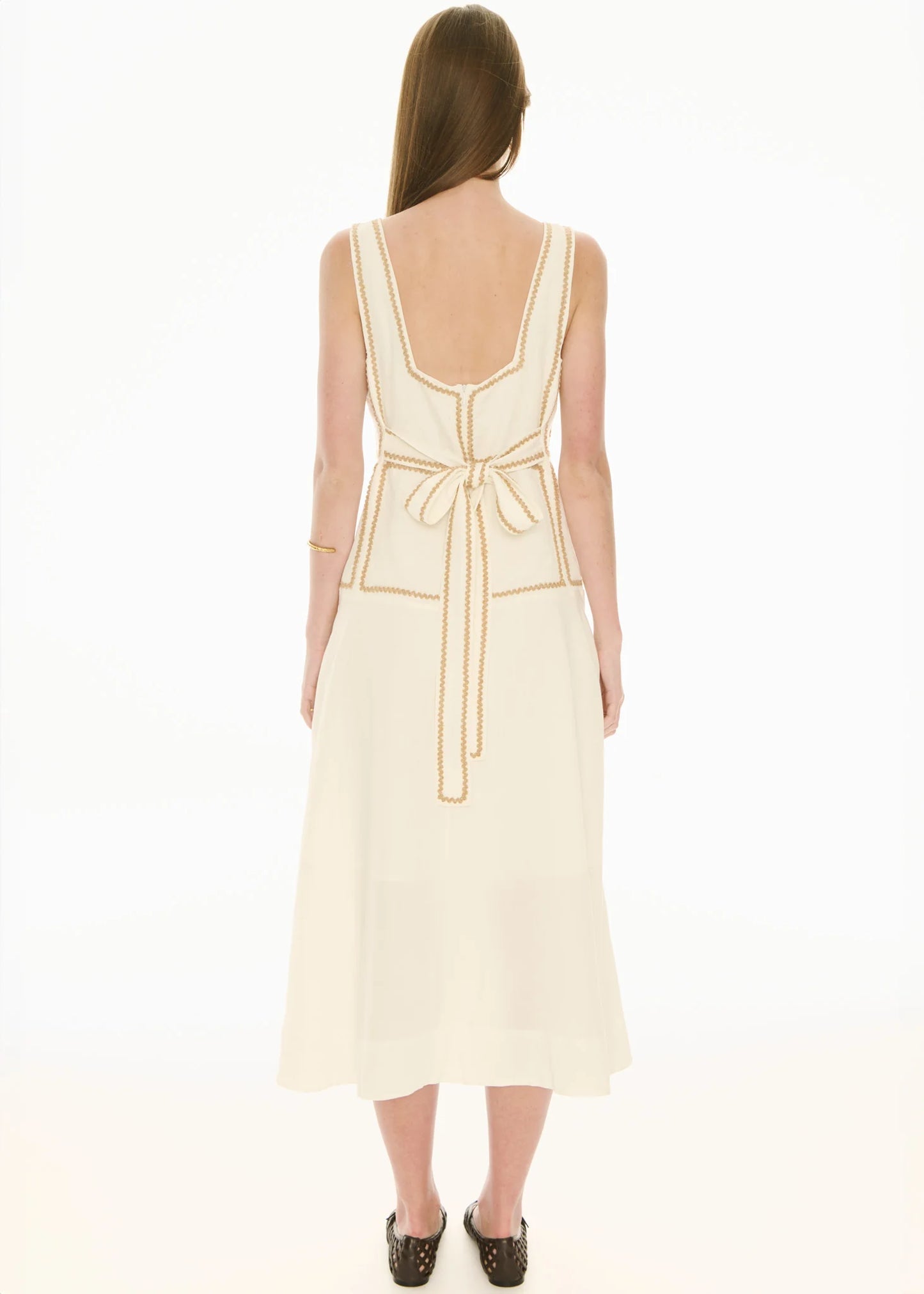 Pol Clothing - Marlin Raffia Dress - Ivory