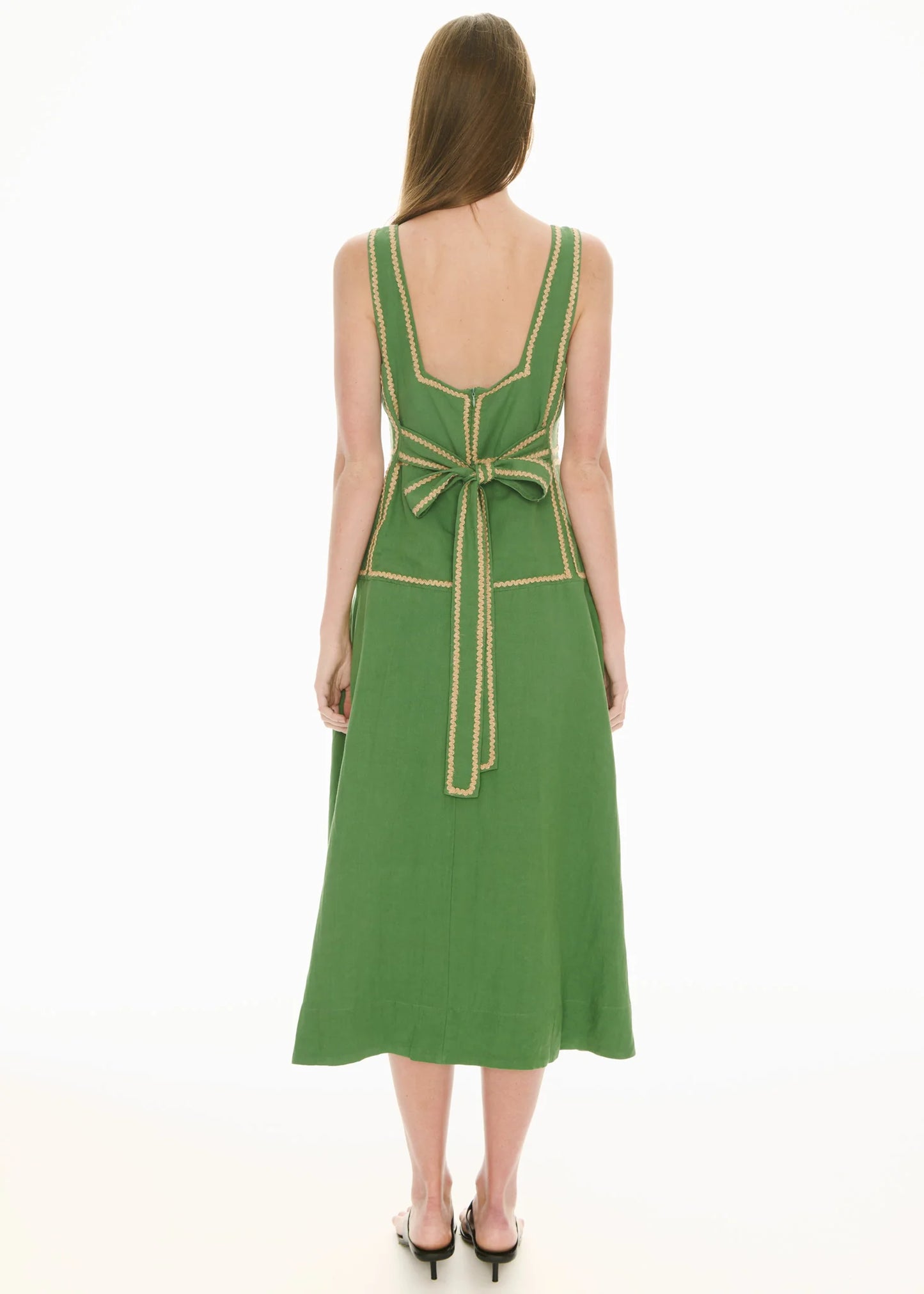 Pol Clothing - Marlin Raffia Dress - Green