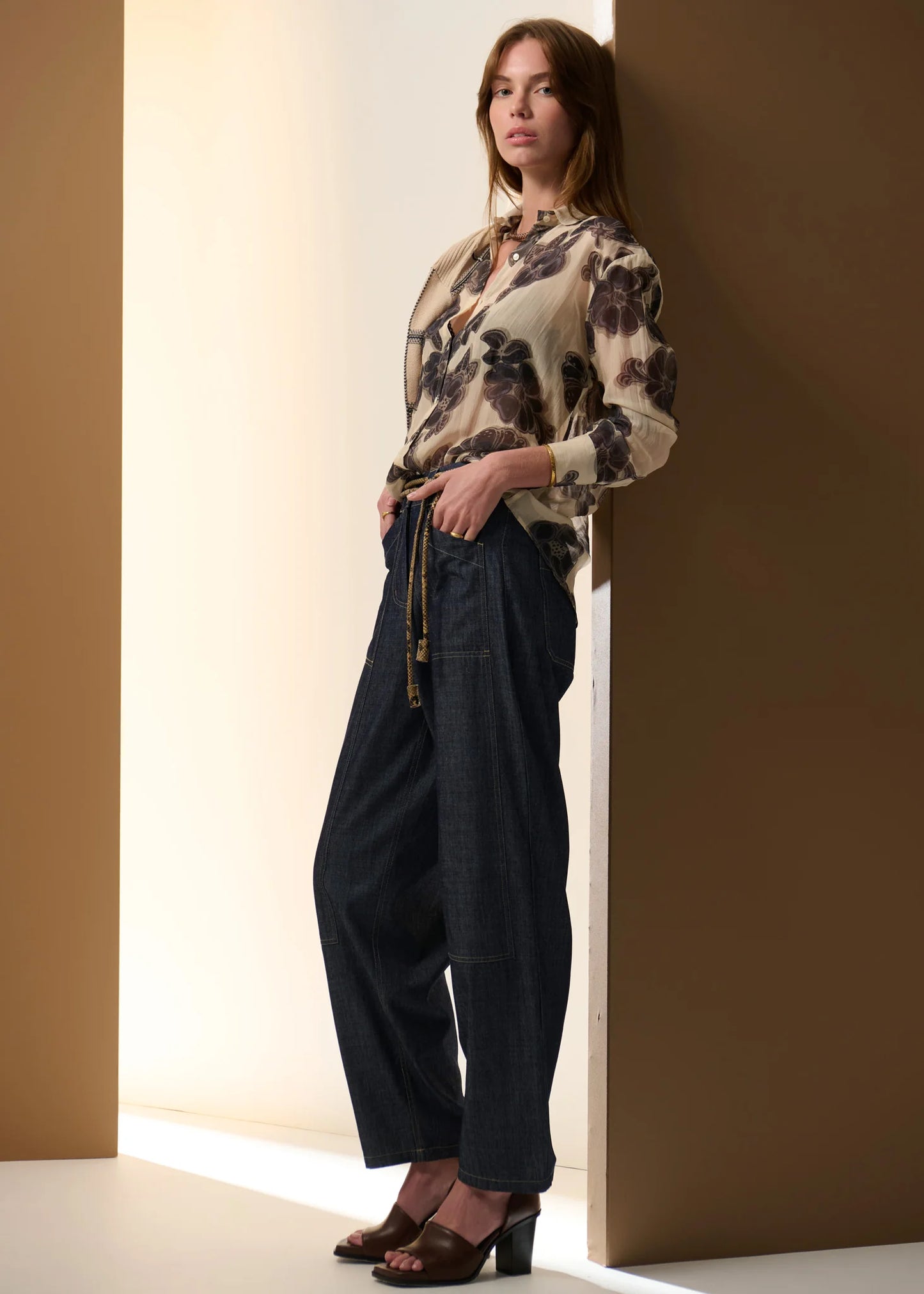 Pol Clothing - Amara Silk Shirt - Amara Print