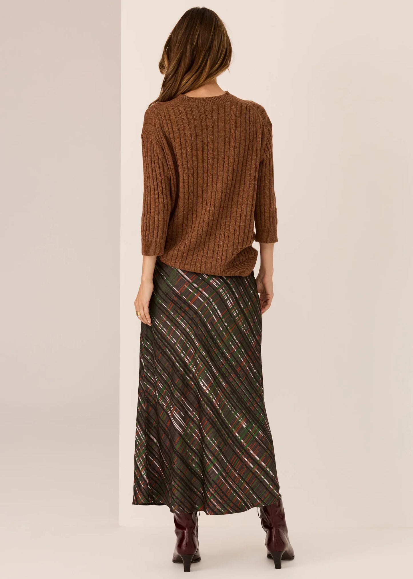 Pol Clothing - Della Bias Skirt - Della Print