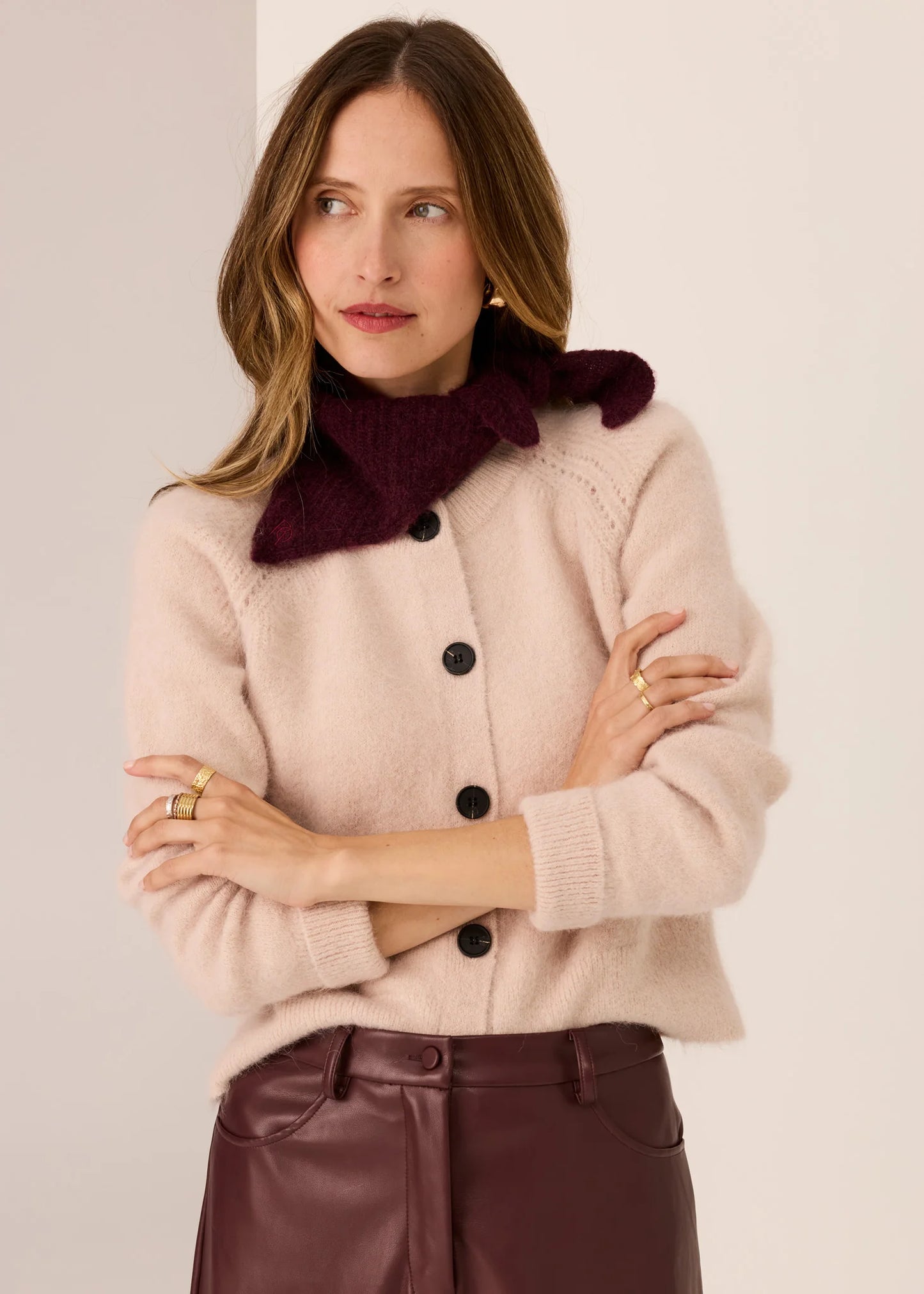 Pol Clothing - Haviland Cardigan - Blush