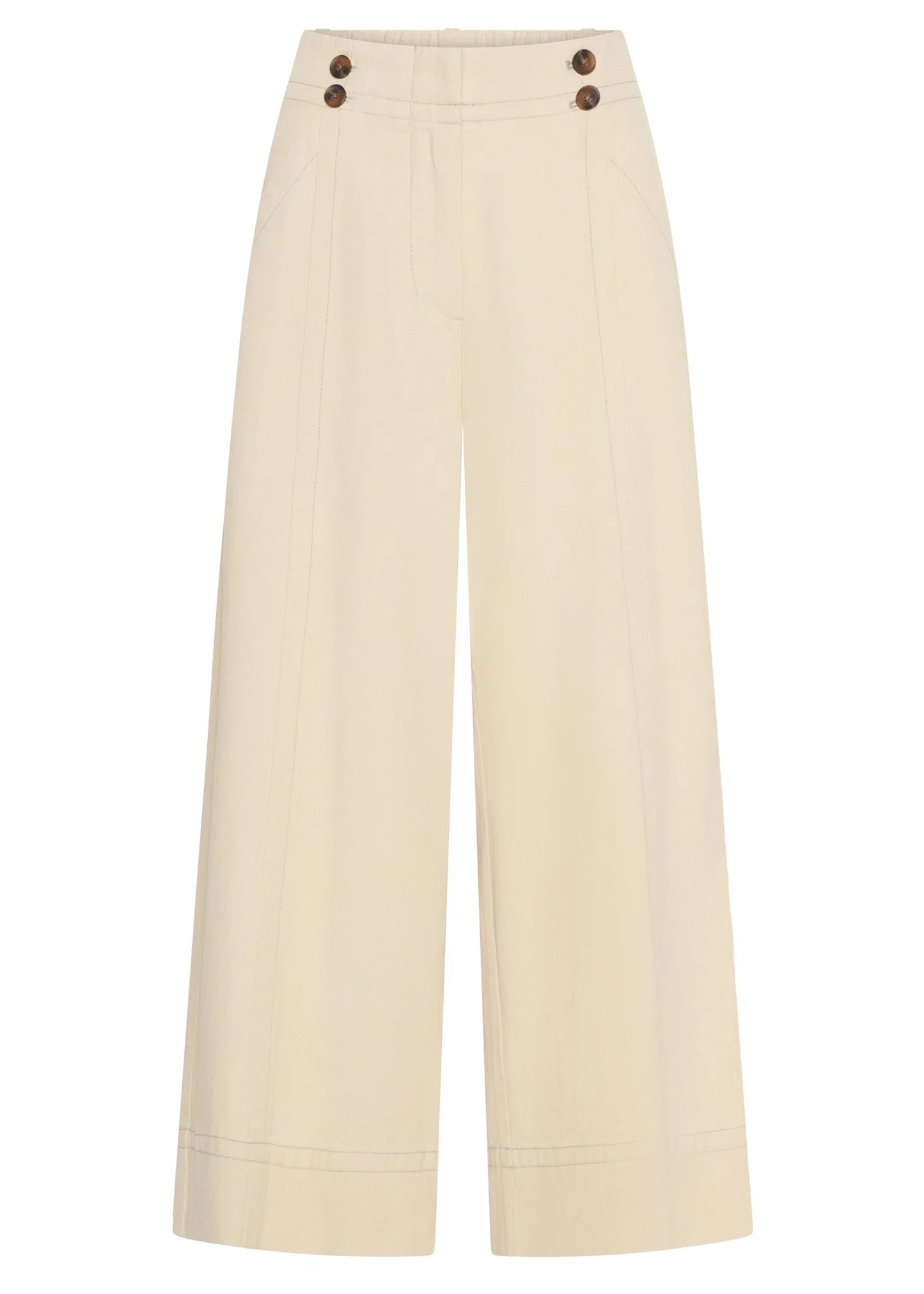 Pol Clothing - Anise Crop Denim Pant - Pebble