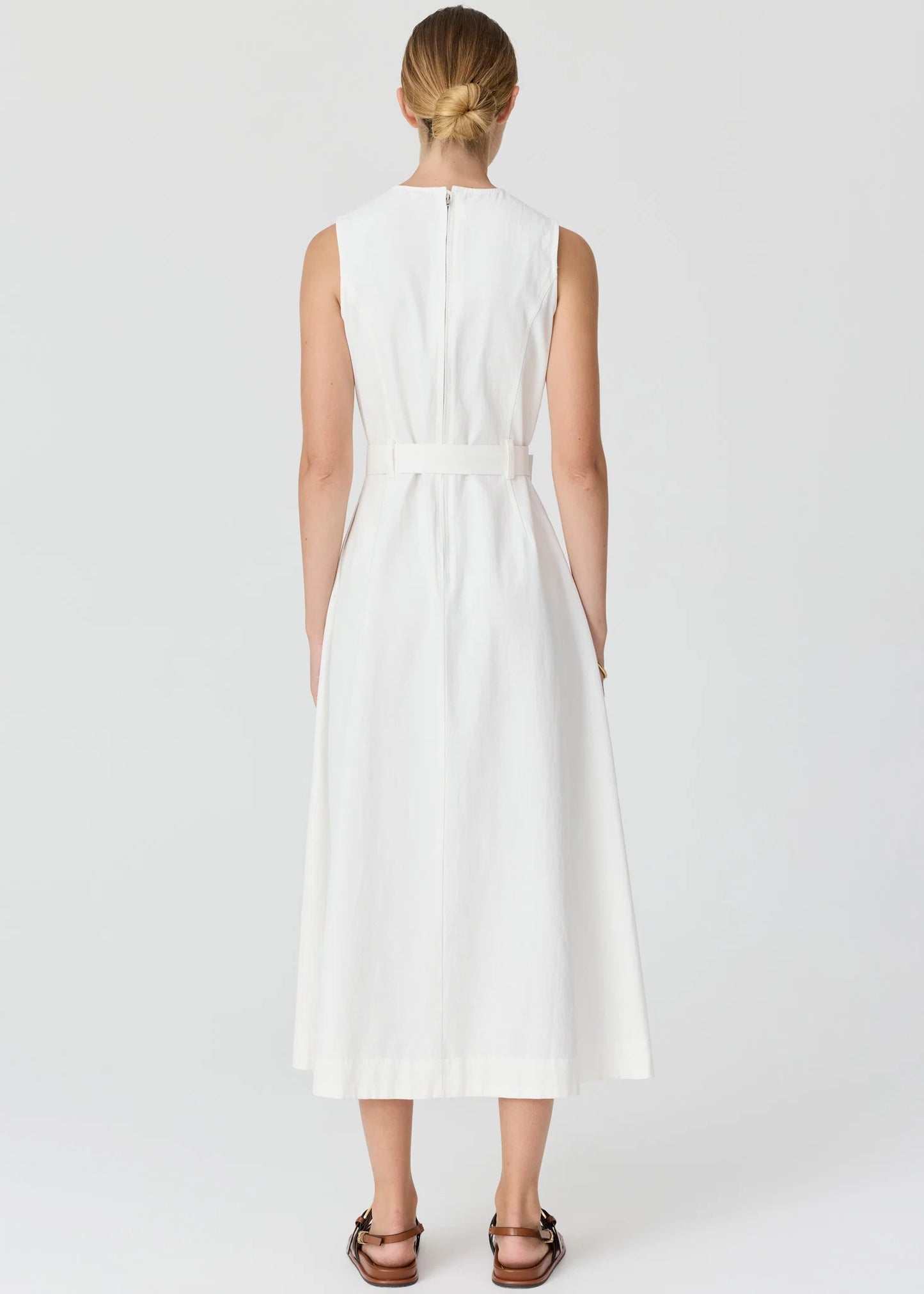 Pol Clothing - Lira Belt Dress - White