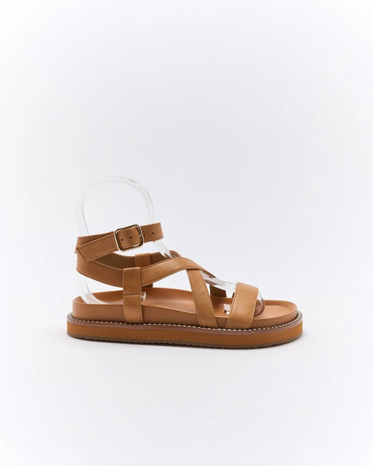 Walnut Melbourne - Presly Leather Sandal - Coconut Tan