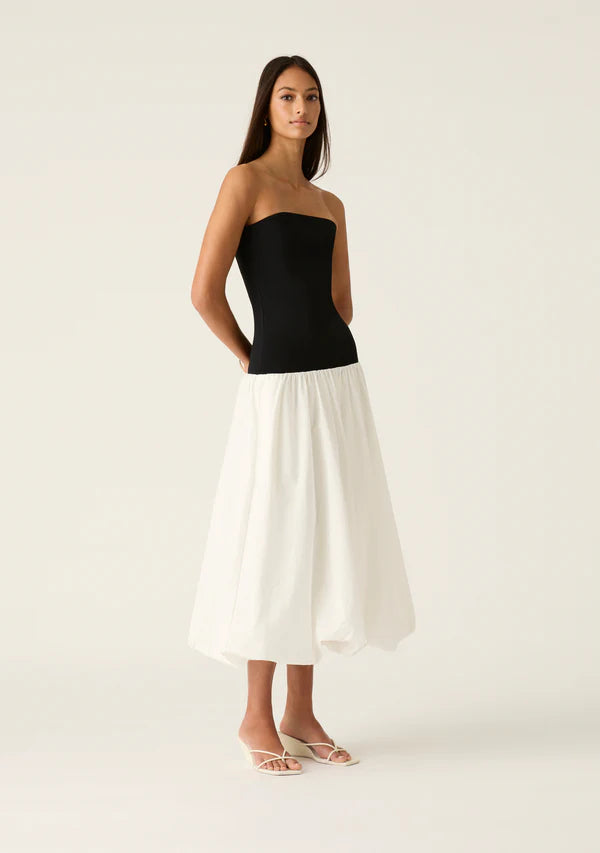Mos the Label - Sophia Strapless Dress - Black White