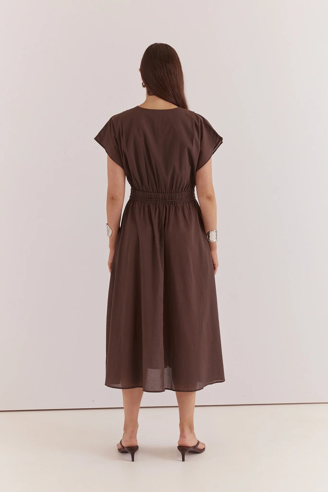 Sass - Nazalia Tie Waist Dress - Chocolate