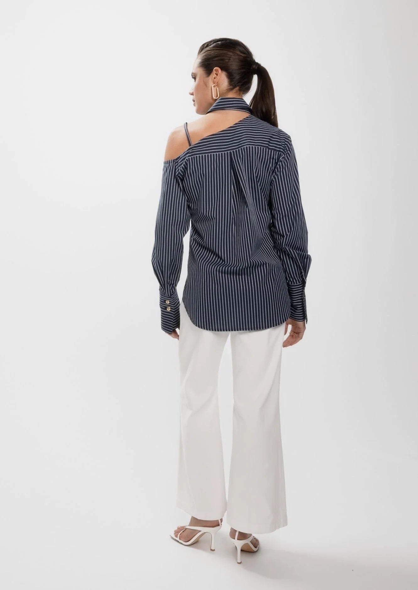 Realm Origin - Mariner Shirt - Navy White Stripe