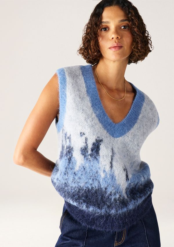 Mos the Label - Colette Knit Vest - Midnight Blue