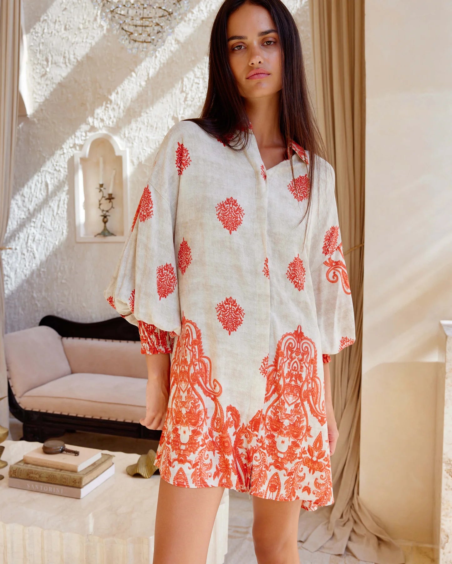 Jatea - Enchanted Eden Shirt - Coral