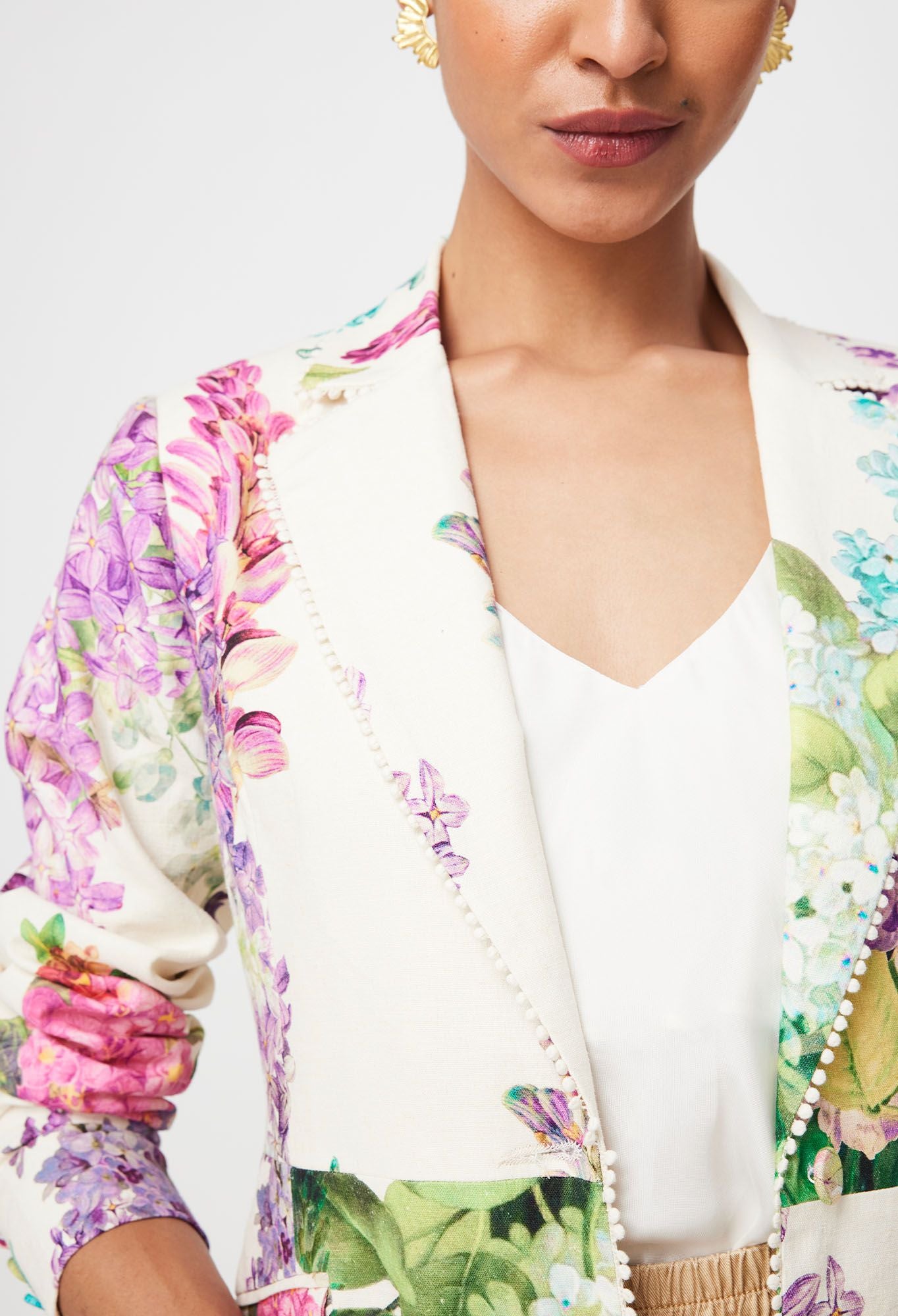 Once Was - Bahia Stretch Linen Viscose Blazer - Wisteria Alba