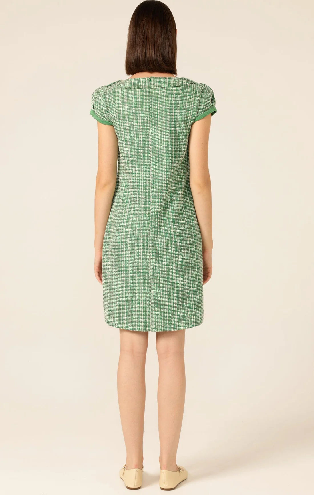 Sacha Drake - Dewdrop Lane Shift Dress - Green Ivory Tweed