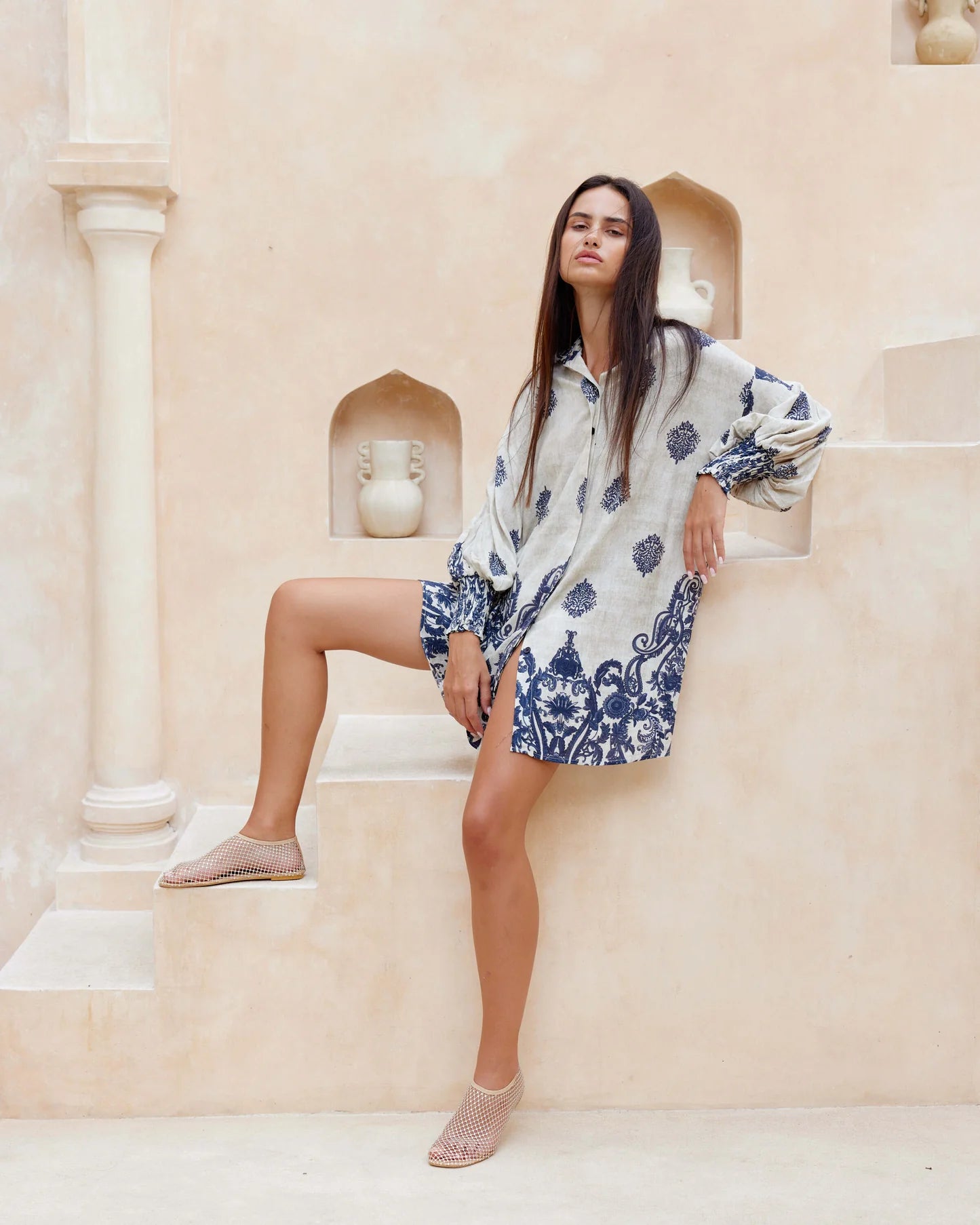 Jatea - Enchanted Eden Shirt - Navy