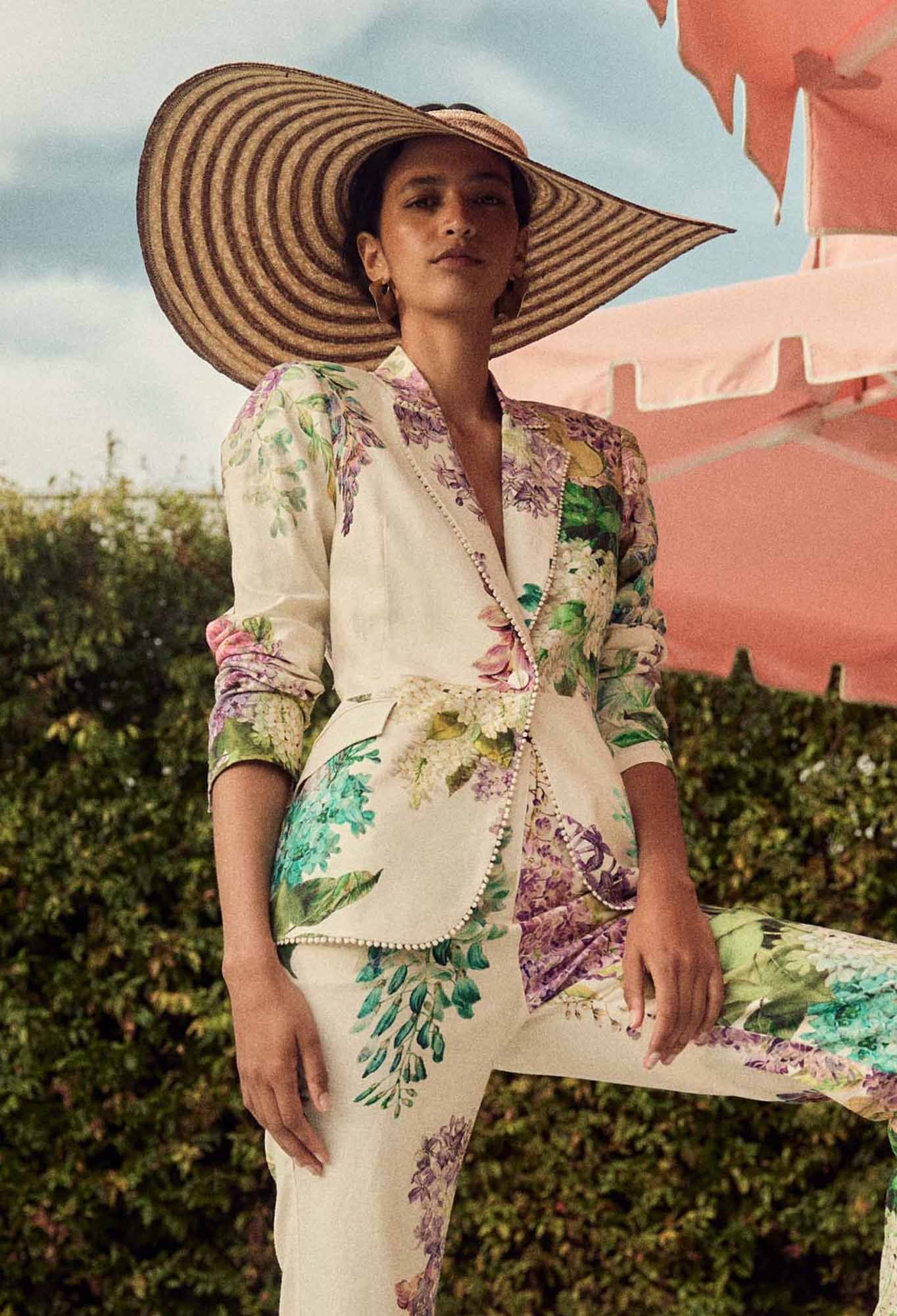 Once Was - Bahia Stretch Linen Viscose Blazer - Wisteria Alba