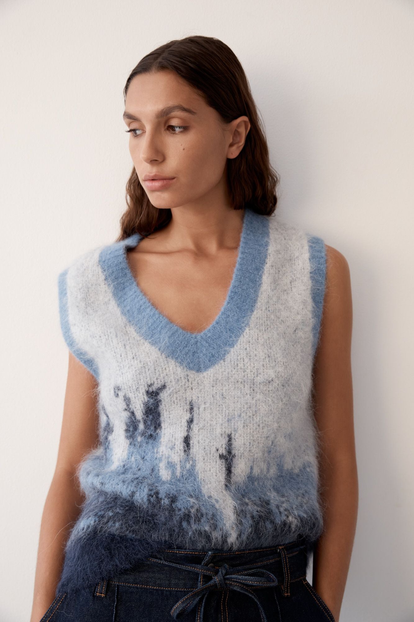 Mos the Label - Colette Knit Vest - Midnight Blue