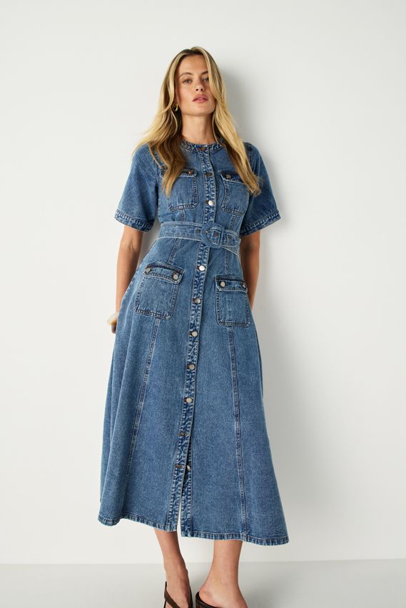 Mos the Label - Aveline Denim Dress - Light Indigo