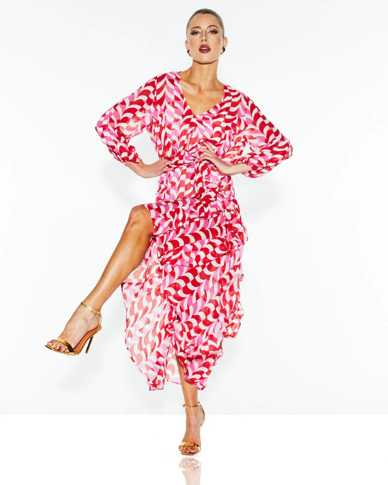 Fate & Becker - Just Love Ruffle Dress - Geo Link