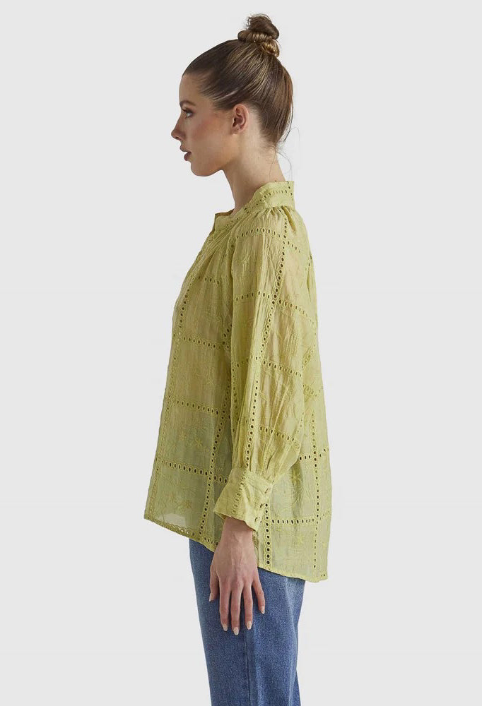 Fate & Becker - Whisper Top - Chartreuse