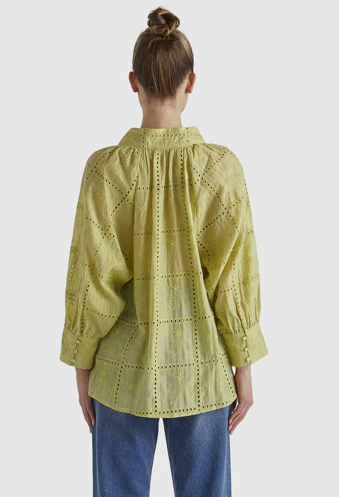 Fate & Becker - Whisper Top - Chartreuse