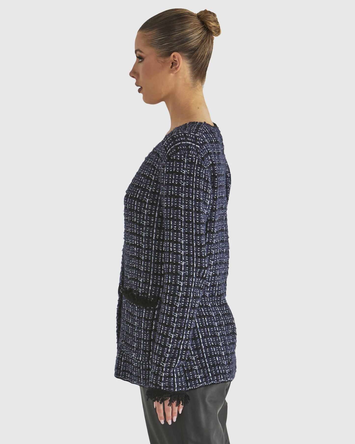 Fate & Becker - Beverley Knit Cardi - Navy Boucle