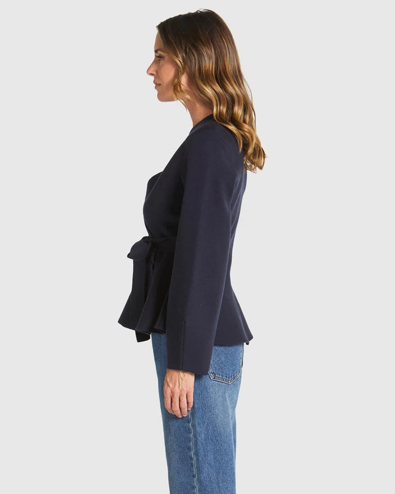 Fate &. Becker - Tiny Dancer Wrap Cardi - Navy
