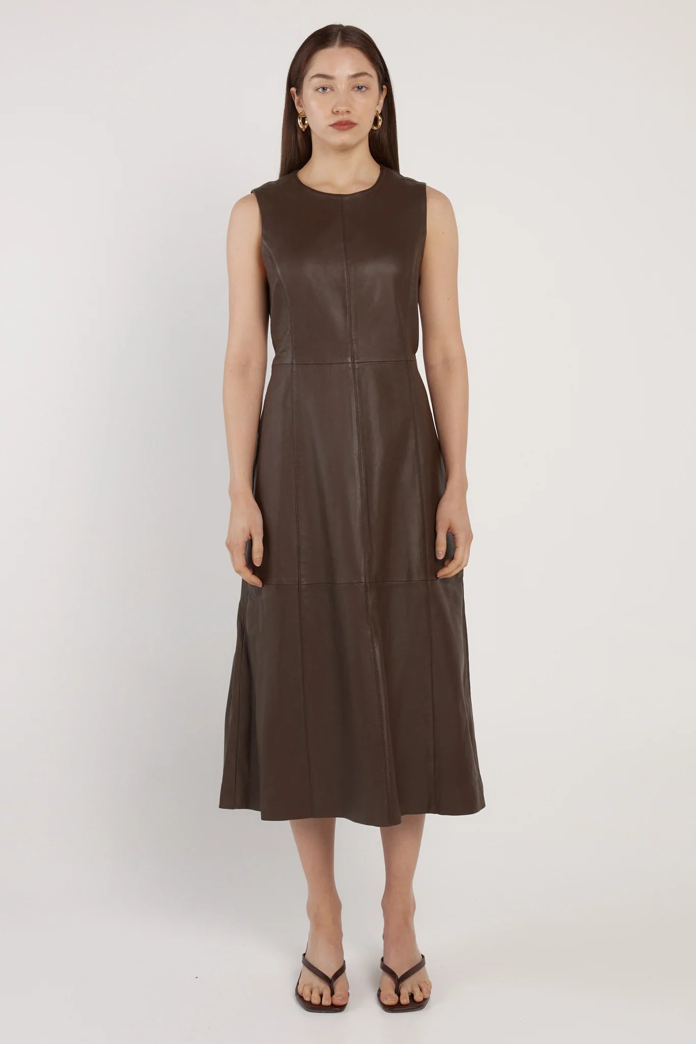 Fate & Becker - Thessa Leather Dress - Chocolate