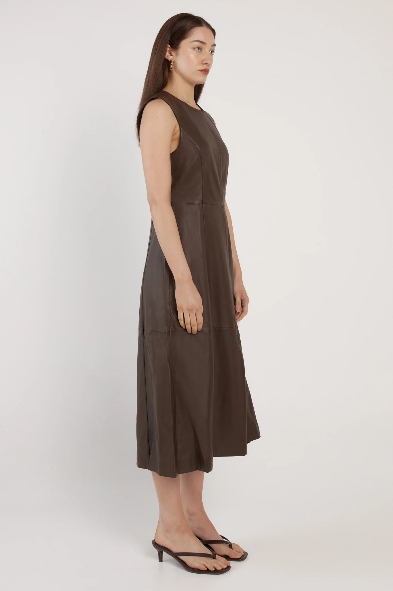 Fate & Becker - Thessa Leather Dress - Chocolate