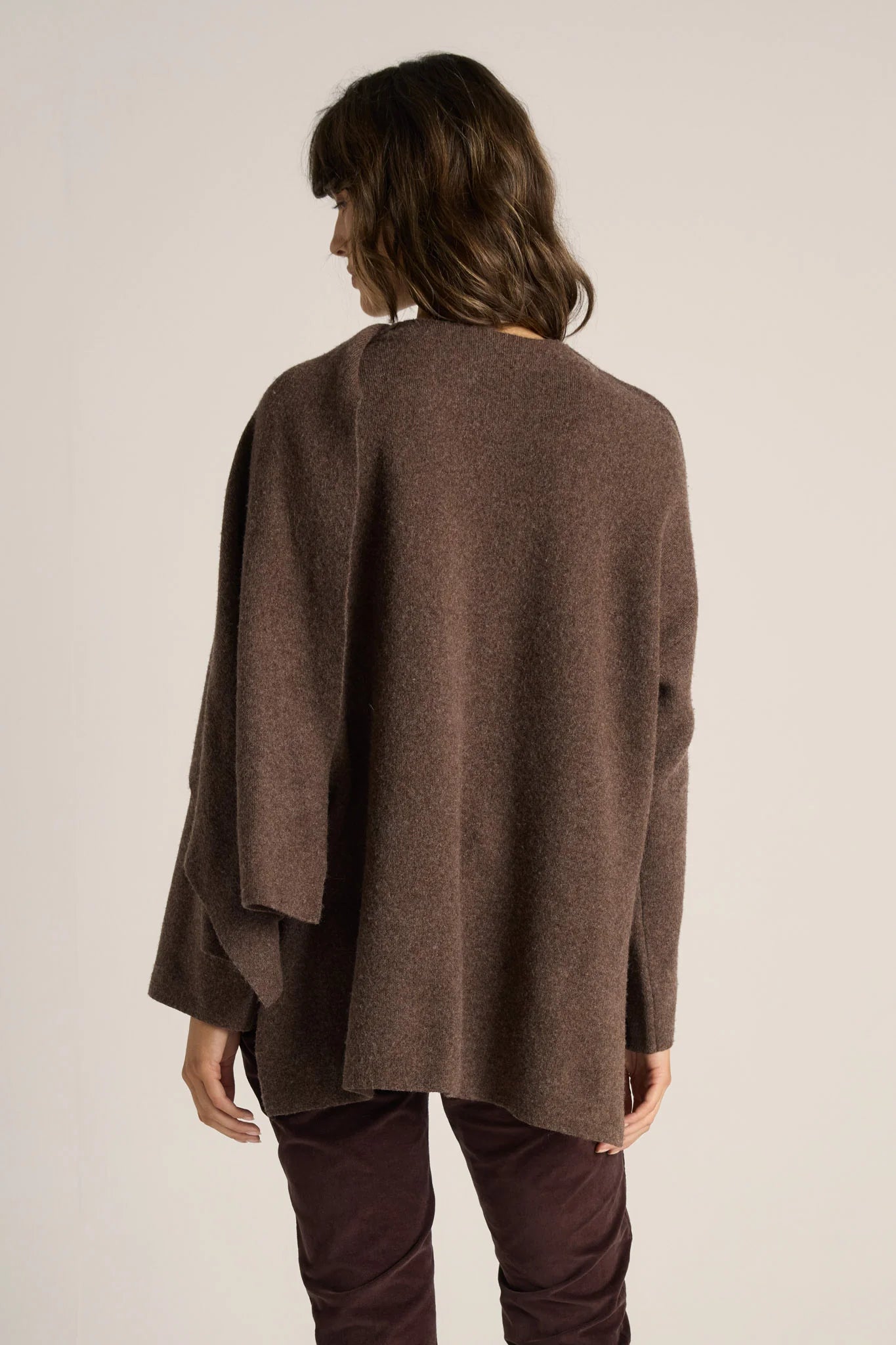 Fate & Becker - Amaris Cape Coatigan - Chocolate Marle