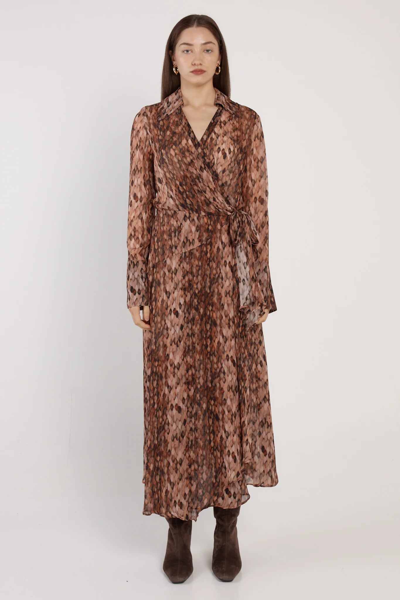 Fate & Becker - Isla Wrap Dress - Snake Printfate