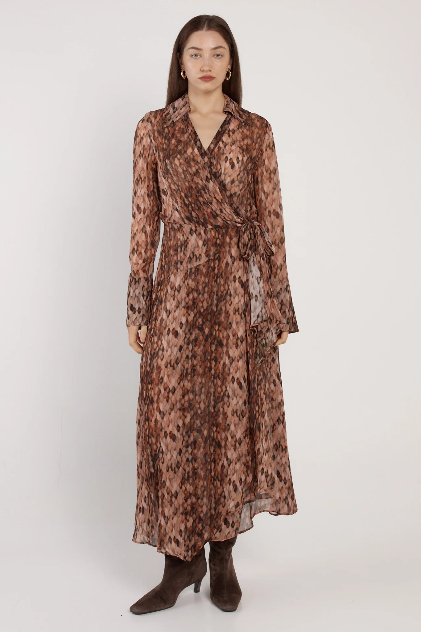 Fate & Becker - Isla Wrap Dress - Snake Printfate