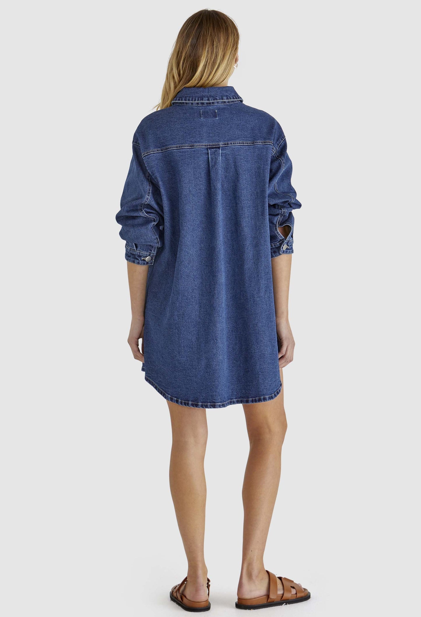 Sass Clothing - Sweeny Denim Shacket - Indigo Wash