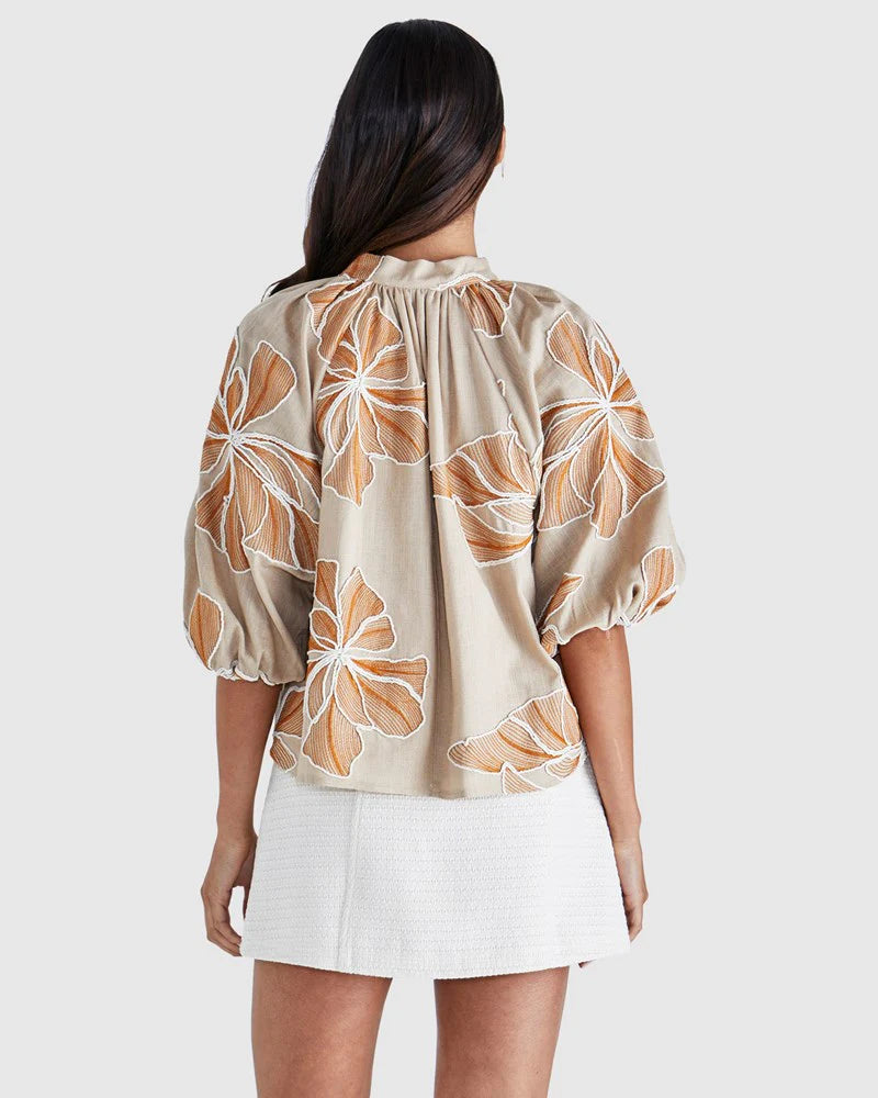Sass - Finley Top - Tan/Orange