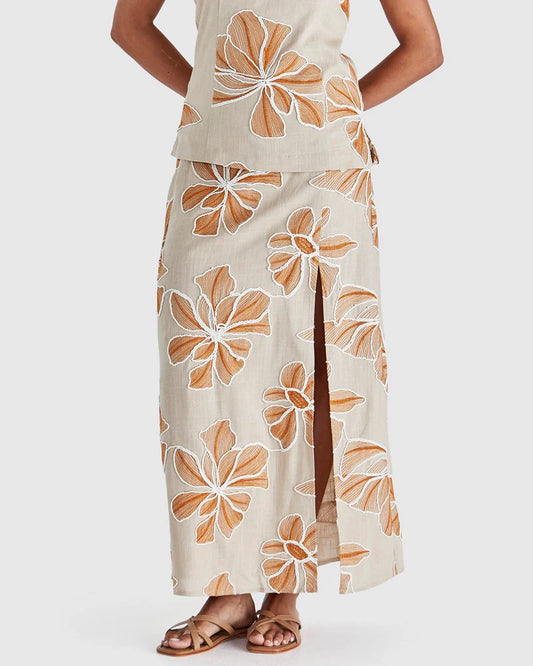 Sass - Finley Skirt - Tan/Orange