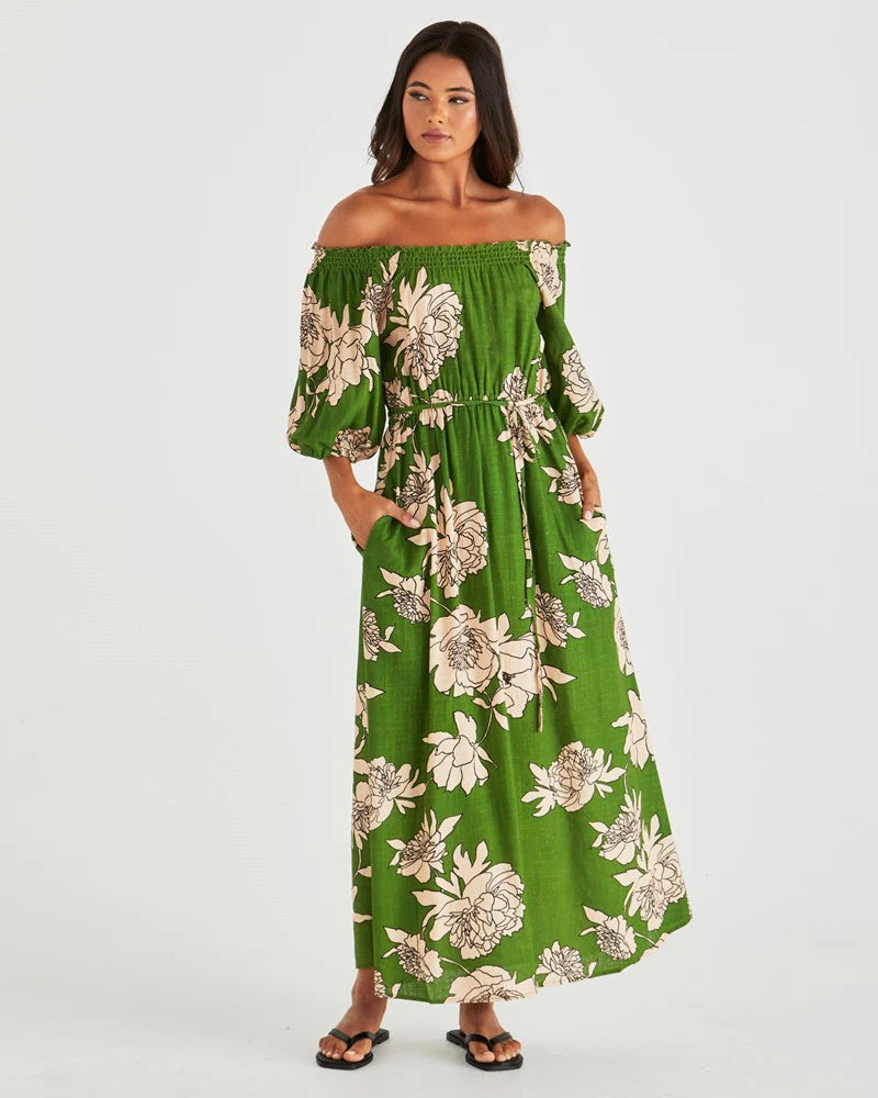 Sass - Antonie Off the Shoulder Dress - Moonflower