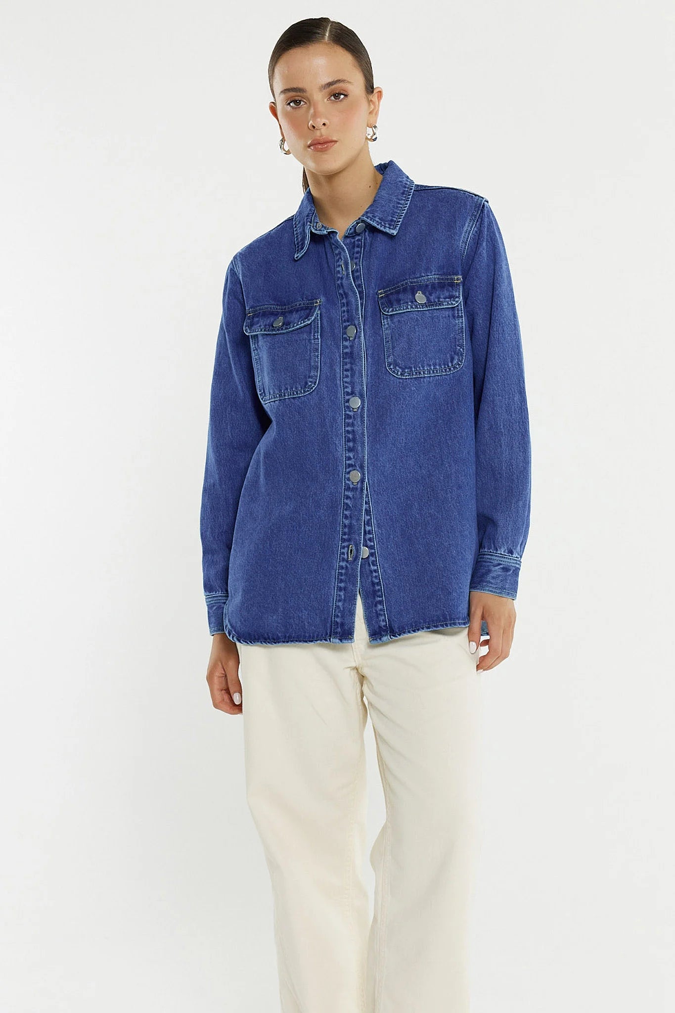 Sass Clothing  - Aveline Denim Shirt - Classic Blue