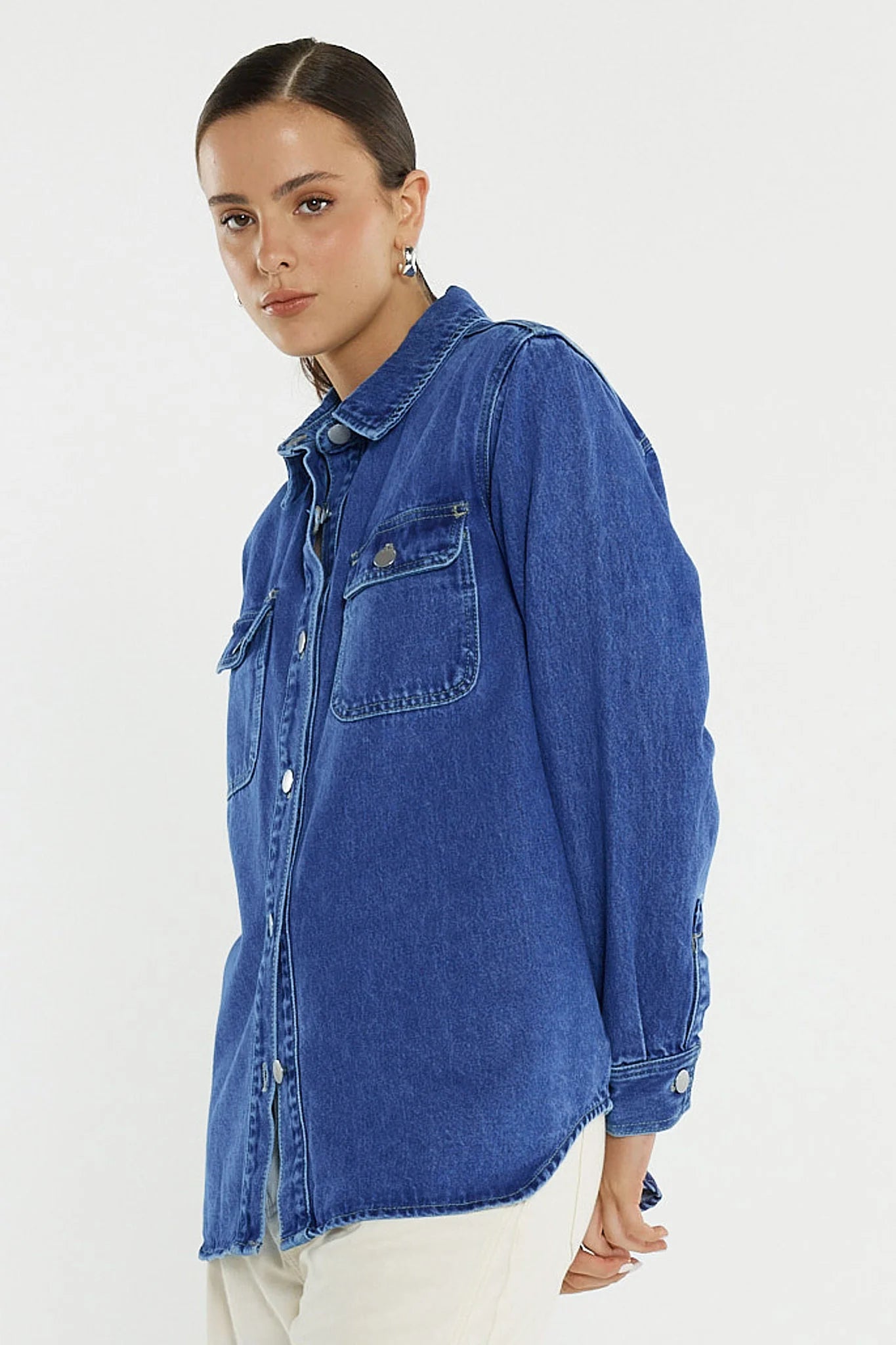 Sass Clothing  - Aveline Denim Shirt - Classic Blue
