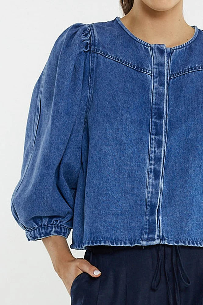 Sass Clothing - Hayes Denim Shirt - Classic Blue