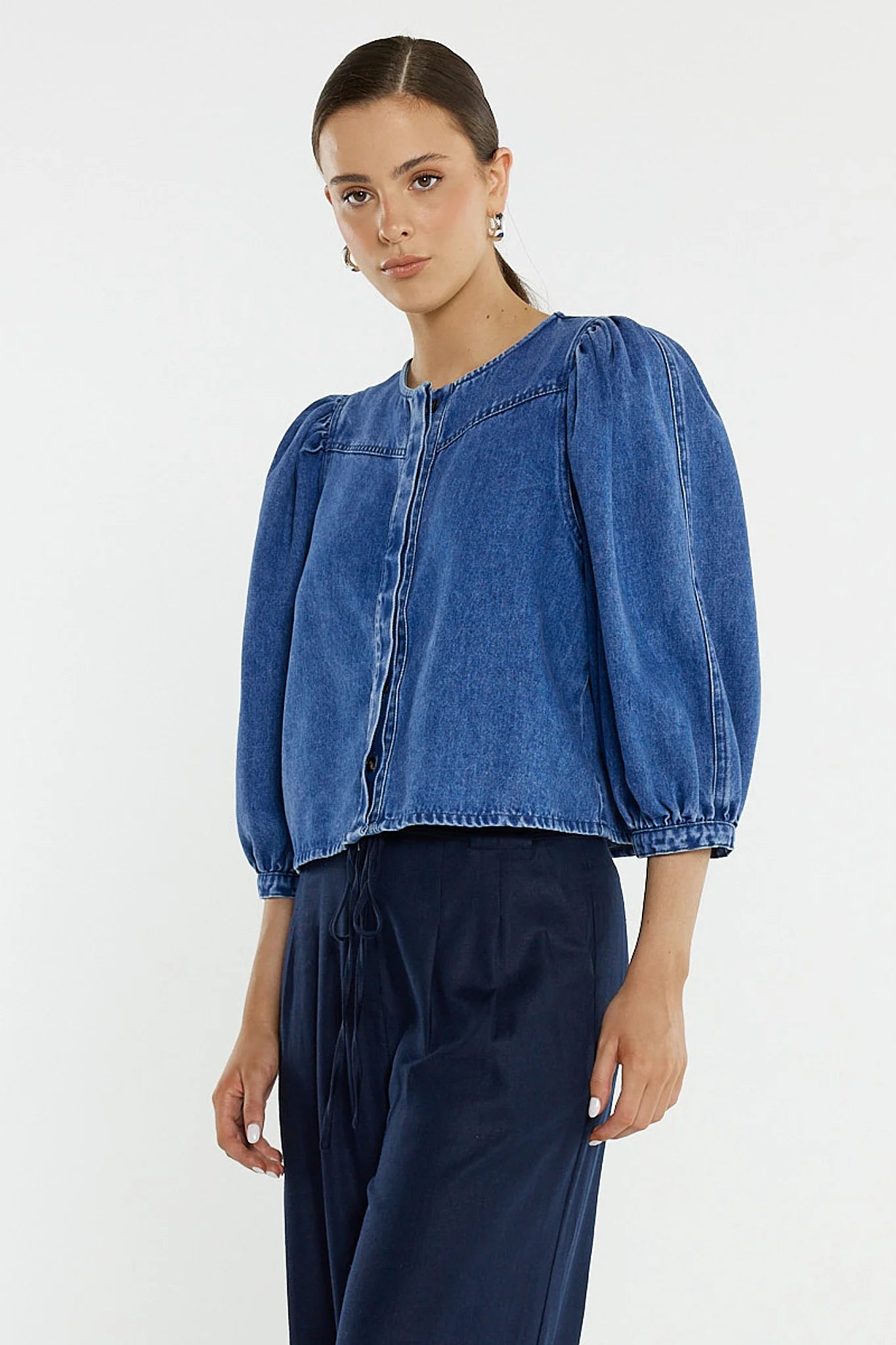 Sass Clothing - Hayes Denim Shirt - Classic Blue