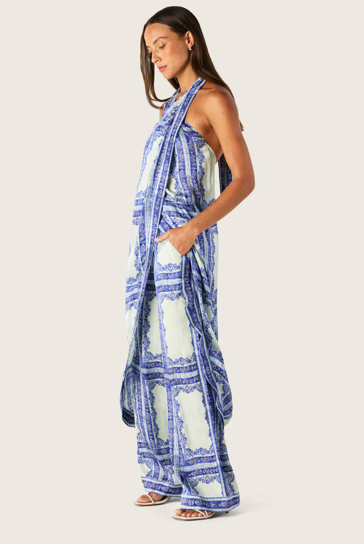 Mos the Label- Jordi Halter Wrap Top - Jordi Print