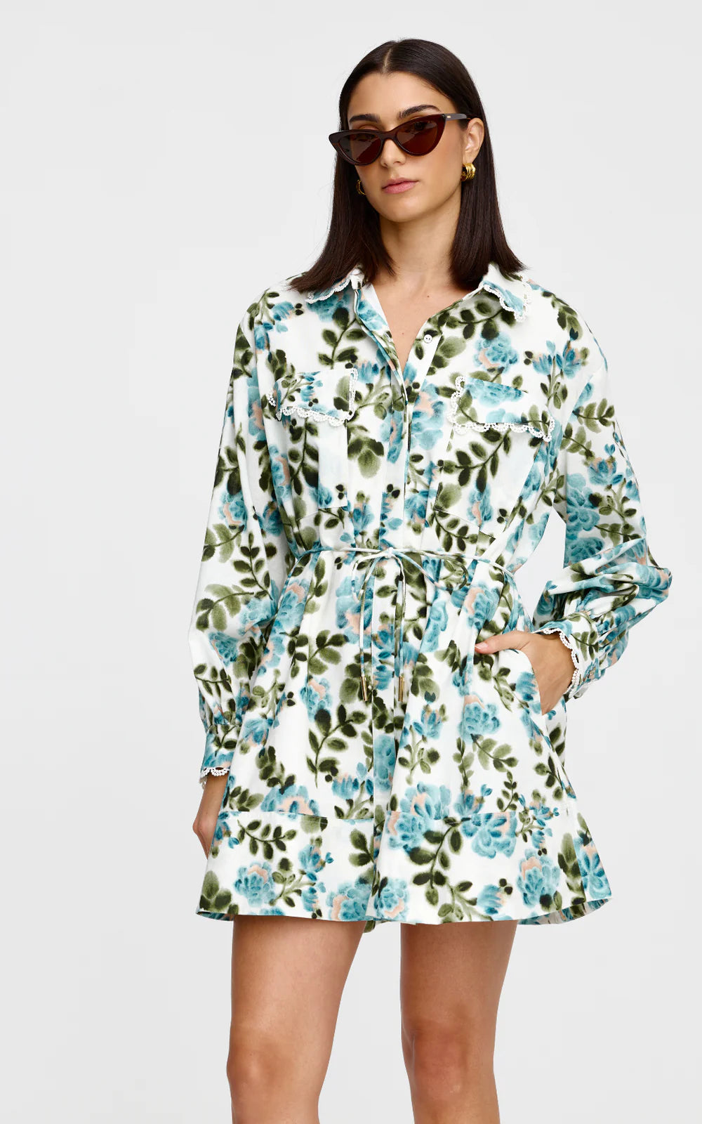 Kinney - Laurel Mini Dress - De Fleurs Print