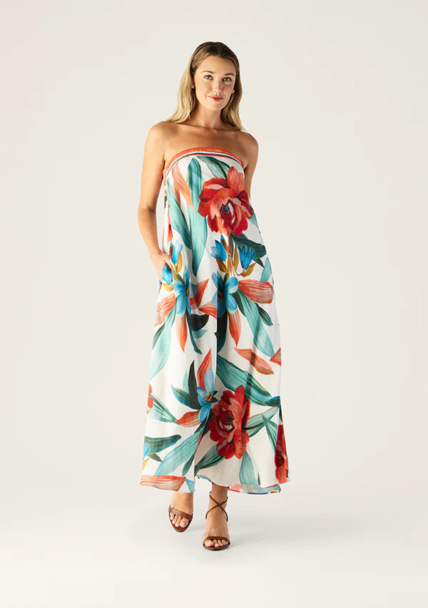 Mos the Label - Fiorina Print Strapless Dress - Fiorina