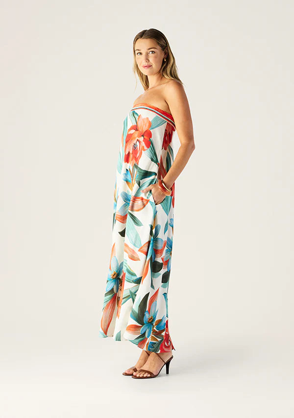 Mos the Label - Fiorina Print Strapless Dress - Fiorina