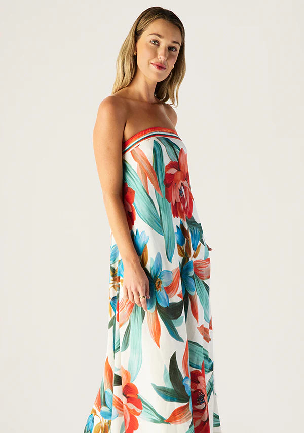 Mos the Label - Fiorina Print Strapless Dress - Fiorina