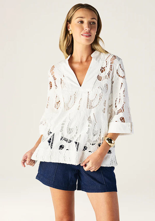 Mos the Label - Marbella Tunic Top - White