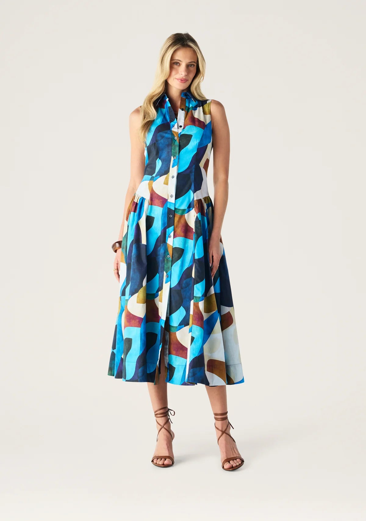 Mos the Label - Celestia Print Sleeveless Midi Dress