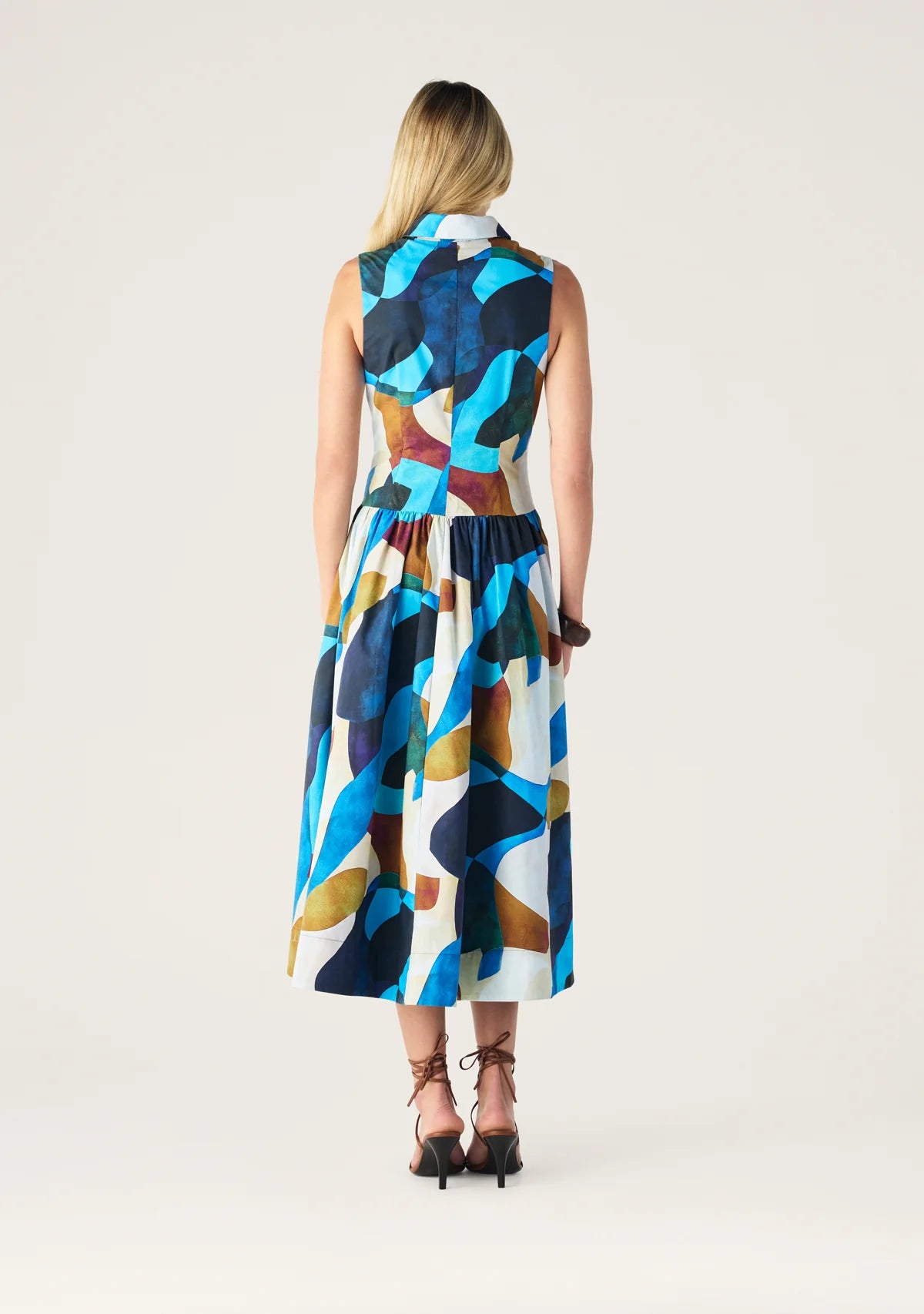 Mos the Label - Celestia Print Sleeveless Midi Dress