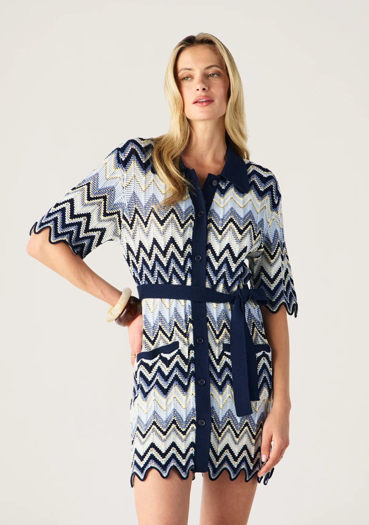 Mos the Label - Pulse Knit Mini Shirt Dress